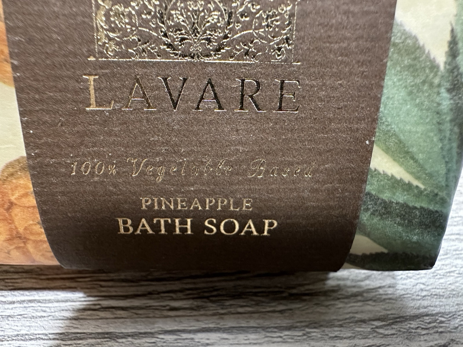 LAVARE Pineapple Luxurious Bath Soap 10 oz. Bar 100% Vegetable Based