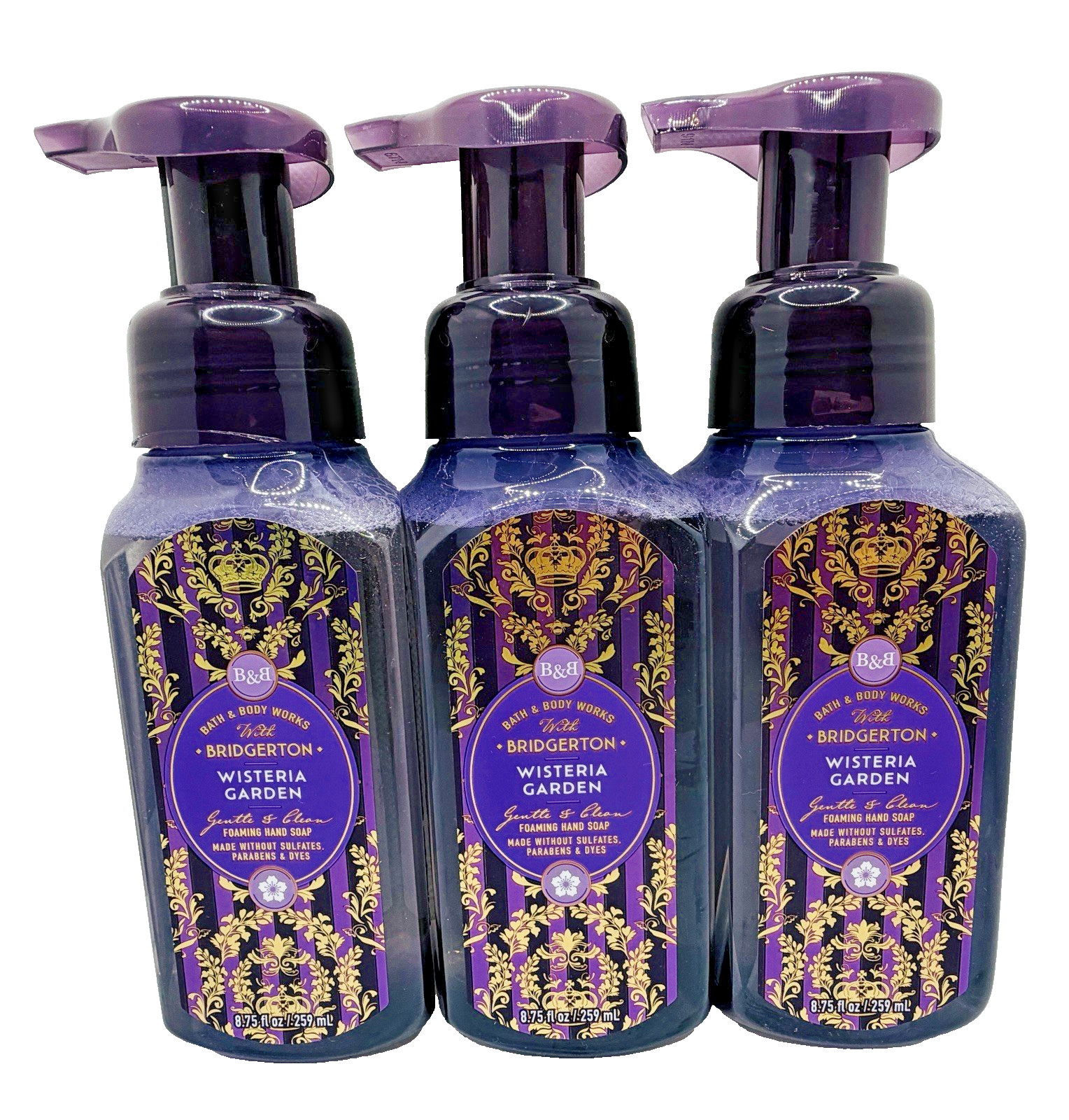 Bath & Body Works Bridgerton Wisteria Garden Foaming Hand Soap x3