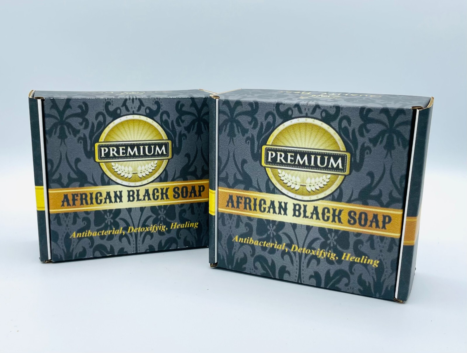 2 x 1 lb Raw African Black Soap Organic Bar From Ghana Bulk Face Acne Body Wash