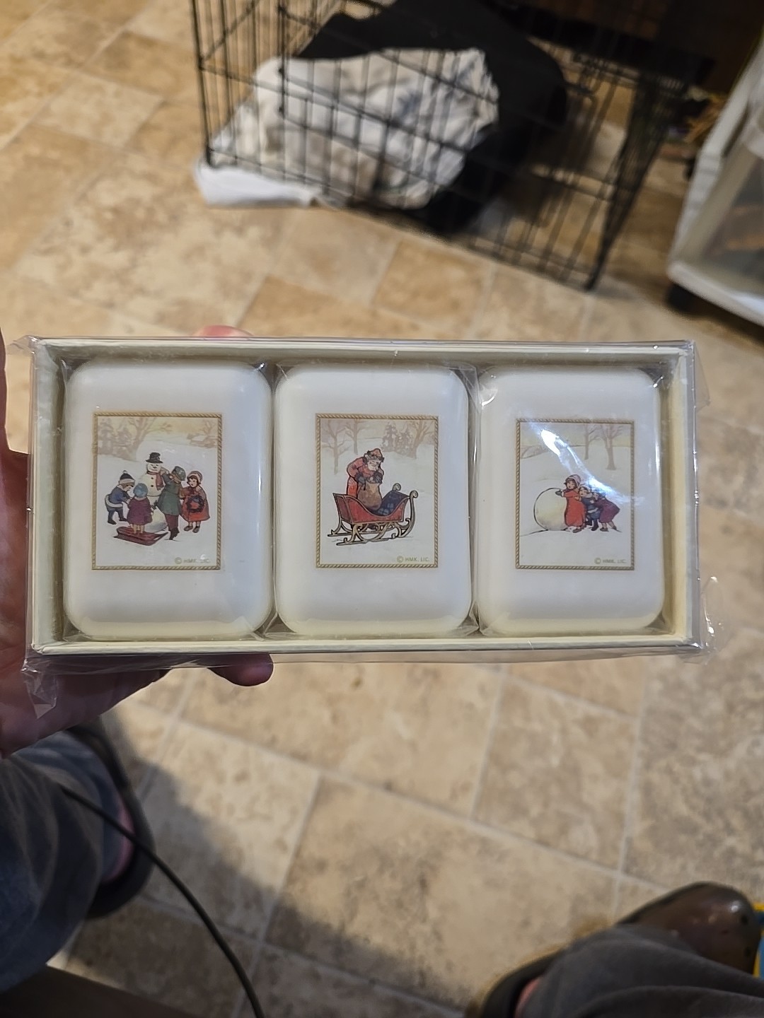 Hallmark Decorative Soaps Set Of 3 Made In China New In Box Sealed Christmas