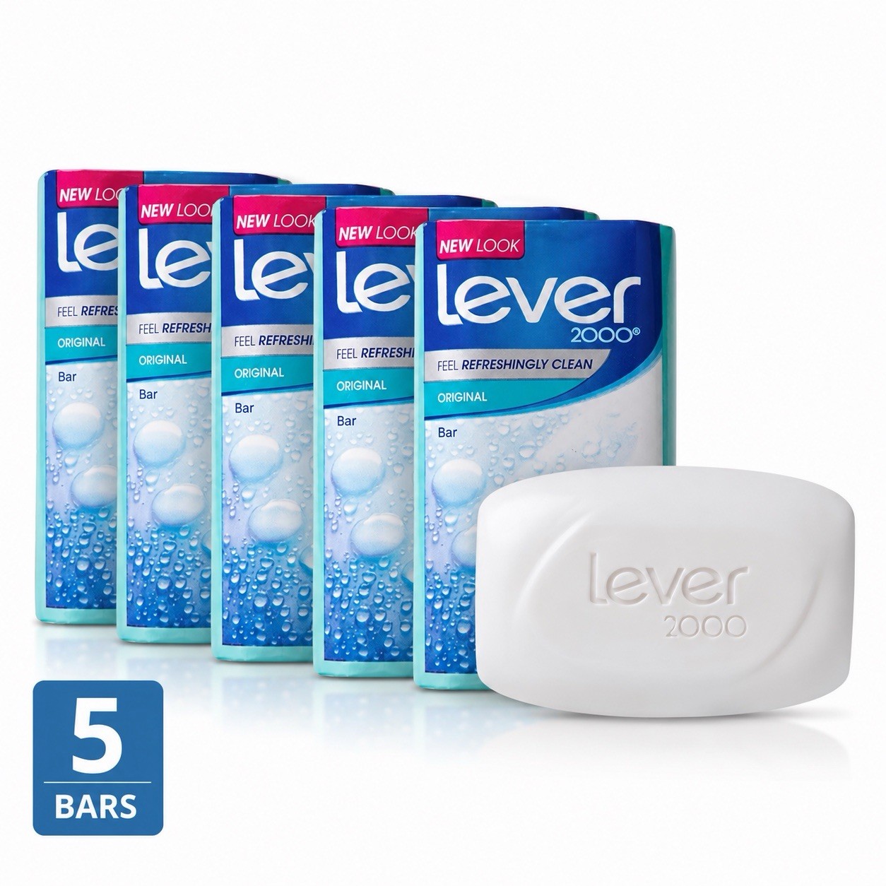 Lever 2000 Original Bar Soap 3.75 oz 5 Pack Face & Body Cleanser