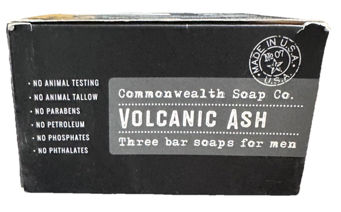 Commonwealth Soap Co Volcanic Ash Men’s Bar Soap Exfoliating Detox 3 Pack 4oz