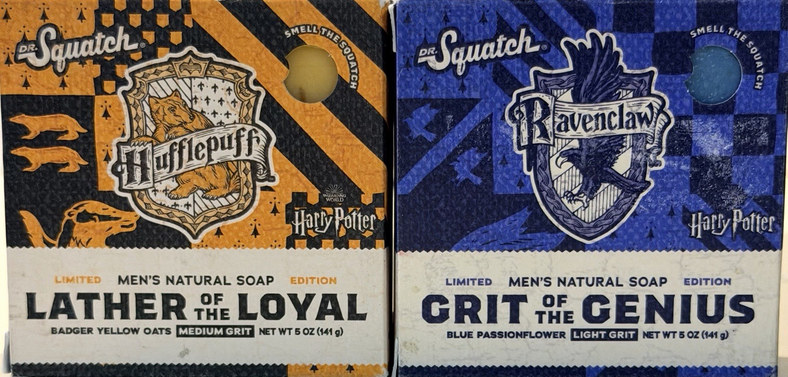 5 Pack Variety Dr. Squatch Harry Potter Grit Of The Genius & Lather Of The Loyal