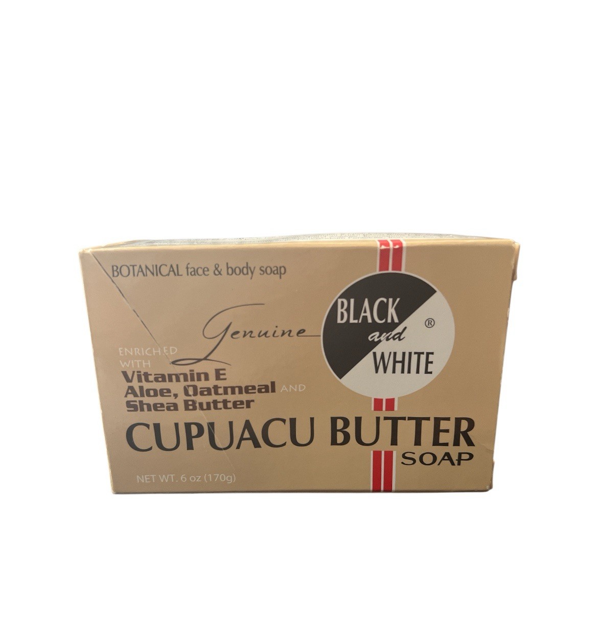 Genuine Black & White Cupuacu Butter Soap 6oz (1 New/ripped Box)