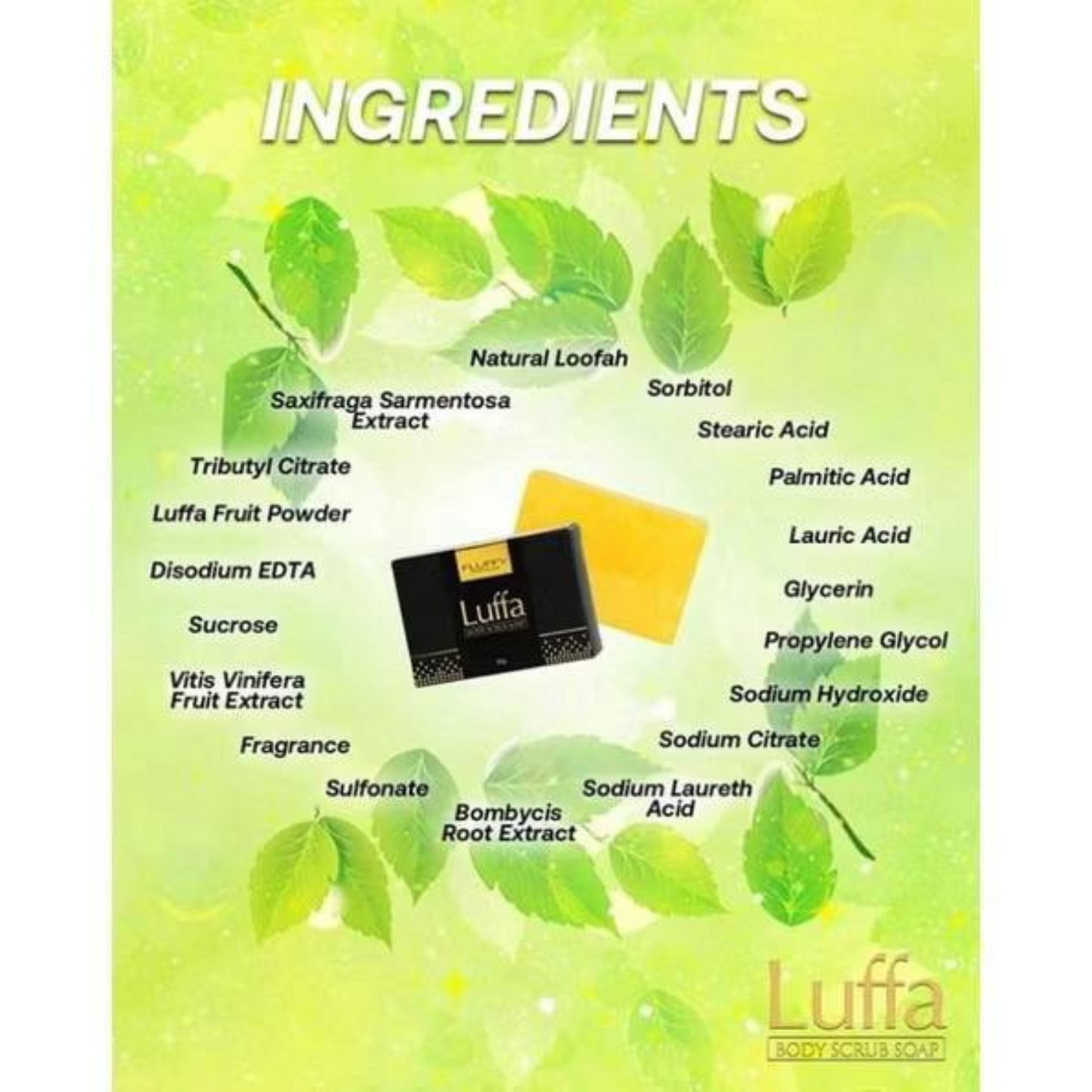 1 box Original Fluffy Luffa Body Scrub Bar Soap Remove Dirt dead skin cell 80g