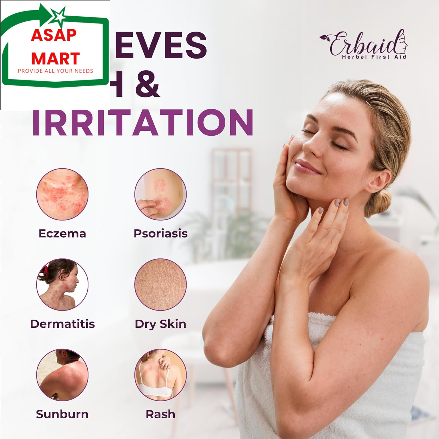 Eczema Soap Bar for Face and Body – All Natural Dermatitis, Psoriasis Treatment.