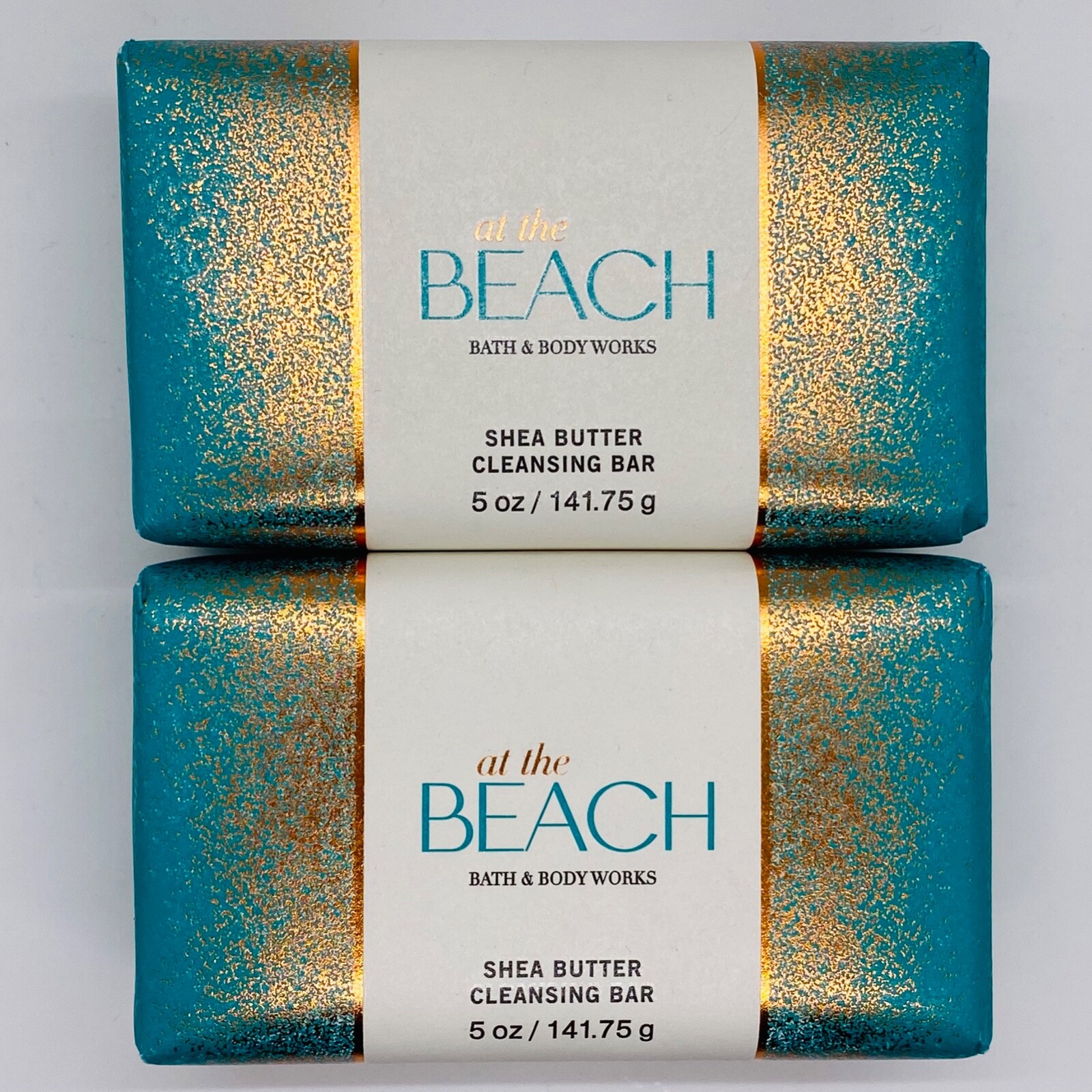 2-Pack Bath & Body Works AT THE BEACH Shea Butter Cleansing Bar Soap 5 oz Each