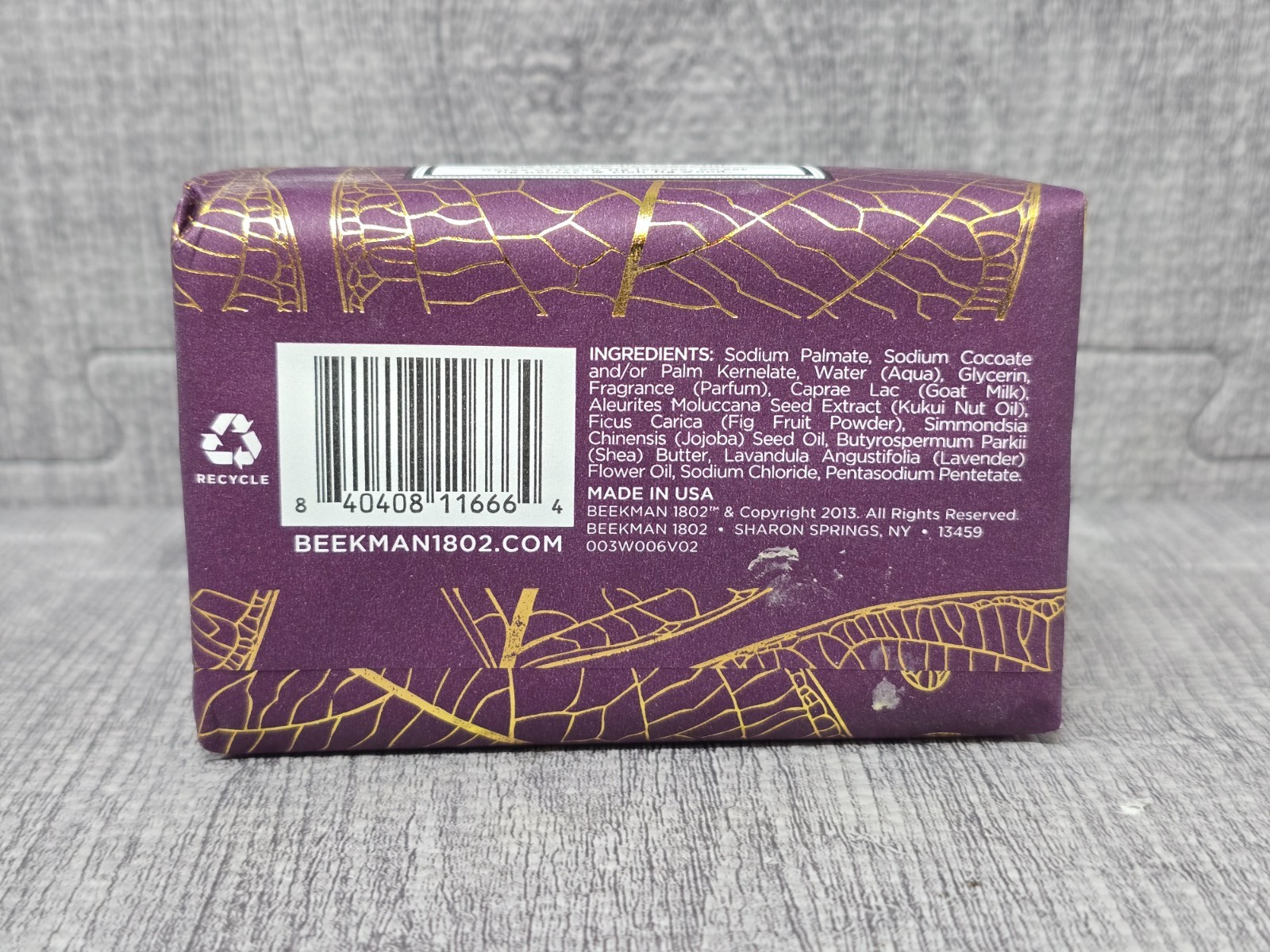 Beekman 1802 Fig Leaf Lavender Oil 9 oz Pure Goat Milk Soap Bar – Lot of 5