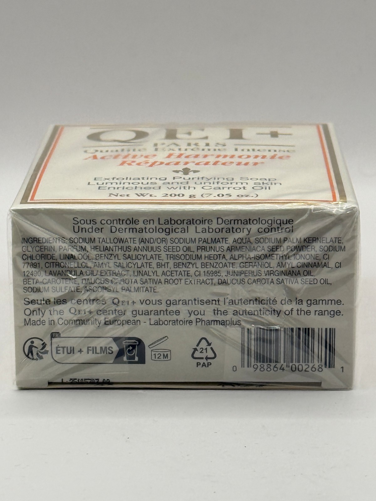QEI+Paris~Active Harmonie Exfoliating Purifying Soap With Carrot Oil 200ml