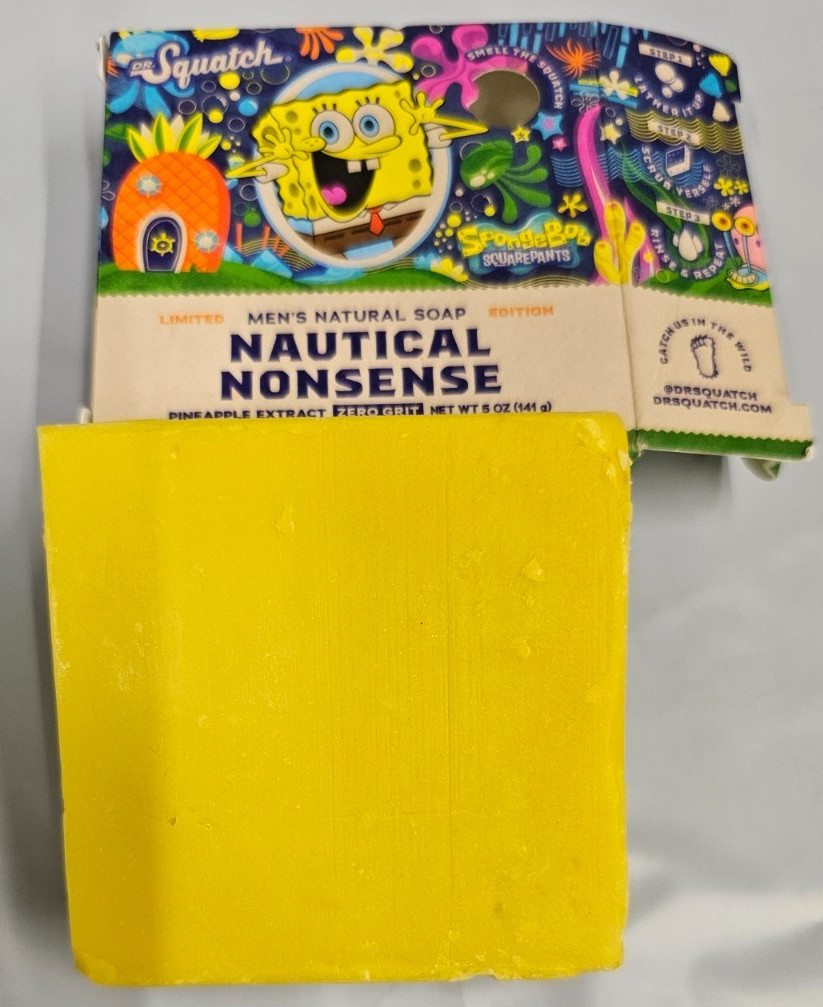 Dr. Squatch Nautical Nonsense Spongebob Bar Soap Limited Edition