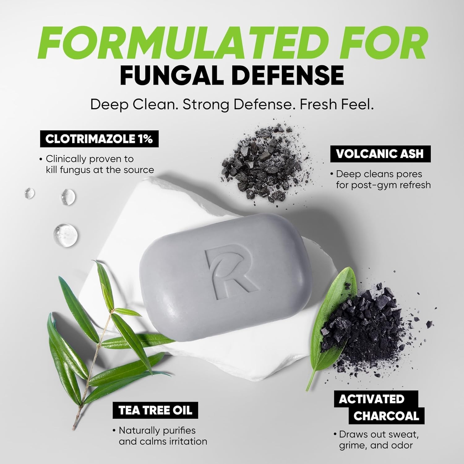 Antifungal Soap for Active Skin – Medicated Bar for Athlete’s Foot, Jock Itch…