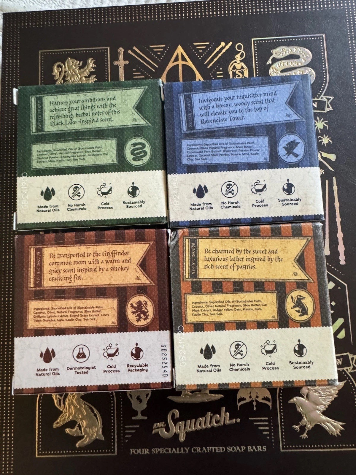 Limited Edition Dr. Squatch Harry Potter Collection 4 piece Soap Book Set