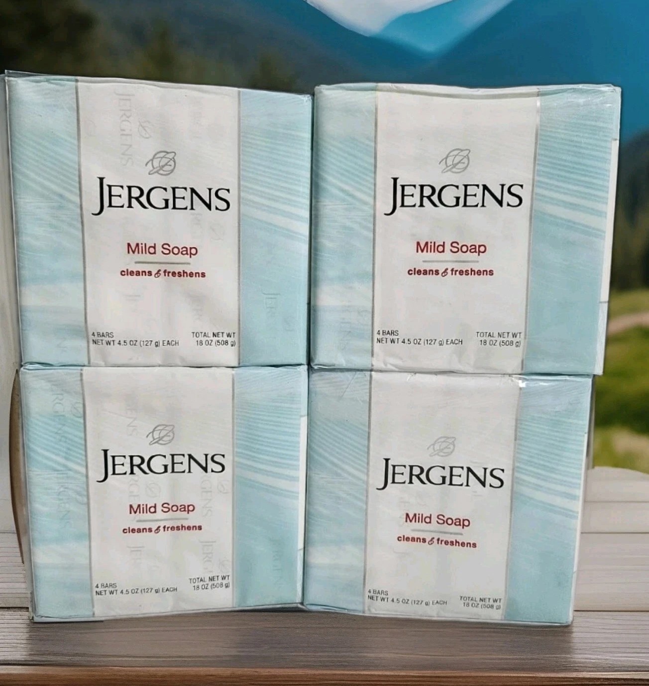Jergens Mild Soap 4.5 Oz Bars – FOUR (4) Packs of 4 Bars 16 Bars Total New