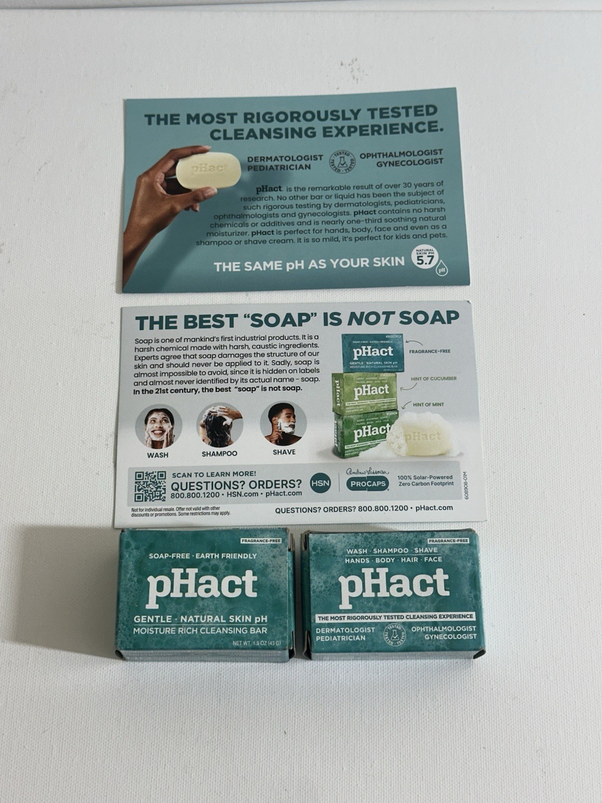pHact Soap Free Moisturizing Cleansing Bar Lot Of 2