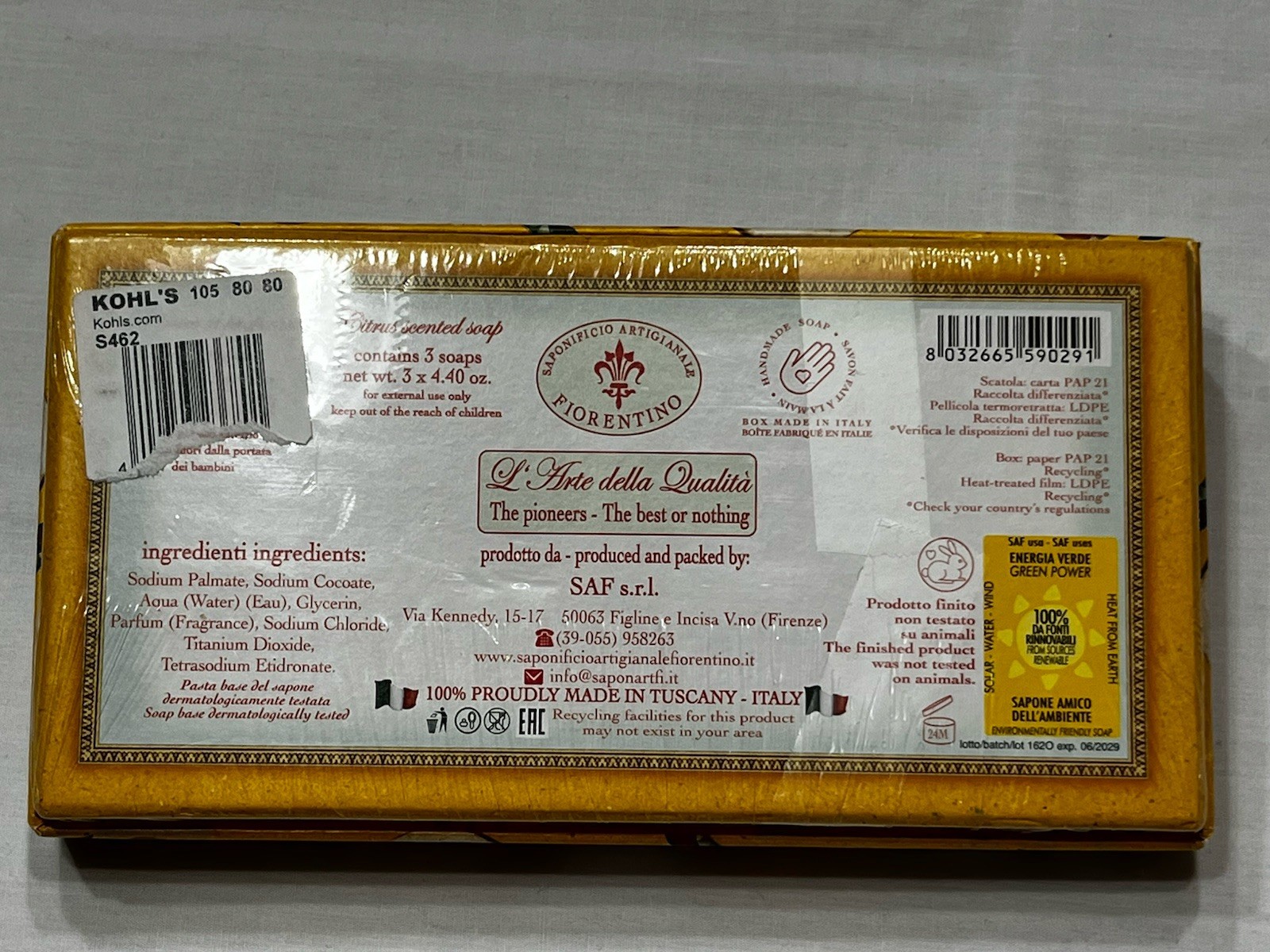 Saponificio Artigianale Fiorentino Decorative Scented Soap Set Made in Italy