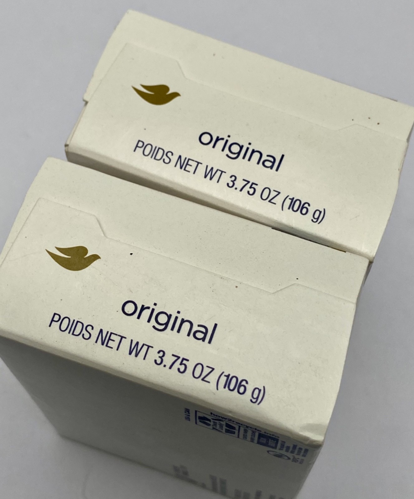 Lot Of Two DOVE White Bar Soap With Moisturizing Cream 3.75 oz 2 New Bars