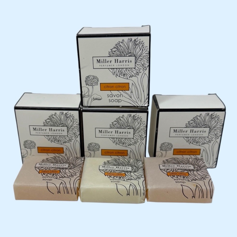 Miller Harris CITRON Soap Bar 3oz 80 g 4 Bars And 1.5oz 40 g 3 Bars Lot