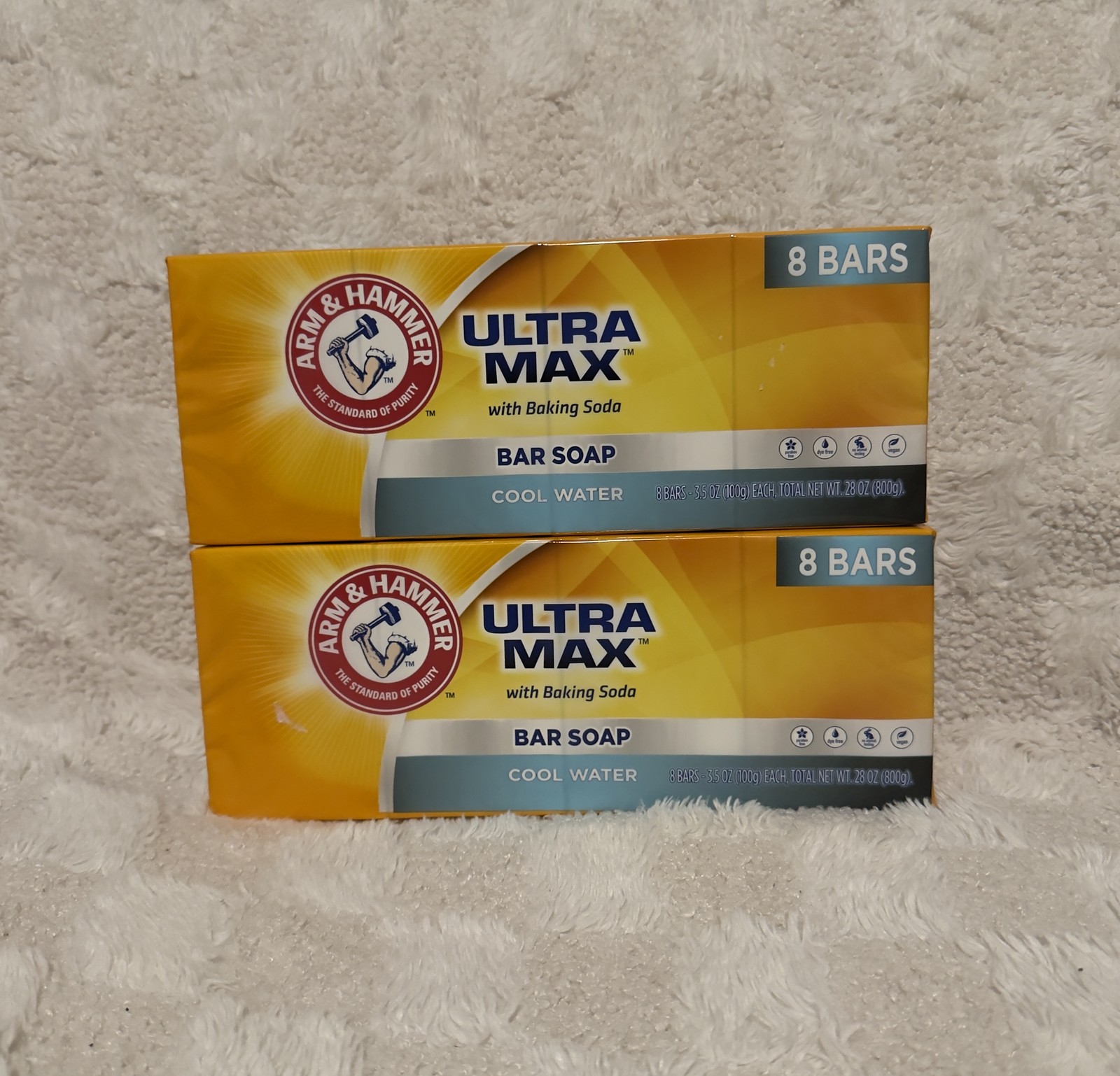 Arm & Hammer Ultra Max Cool Water Bar Soap 16 Bars 3.5oz