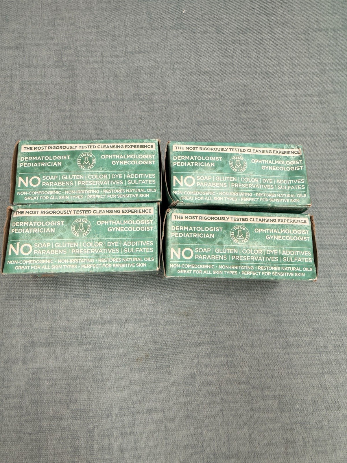 pHact Cleansing Bars Soap, Dye, Gluten Free Doctor RX 4.25oz 4 Pack Unscented
