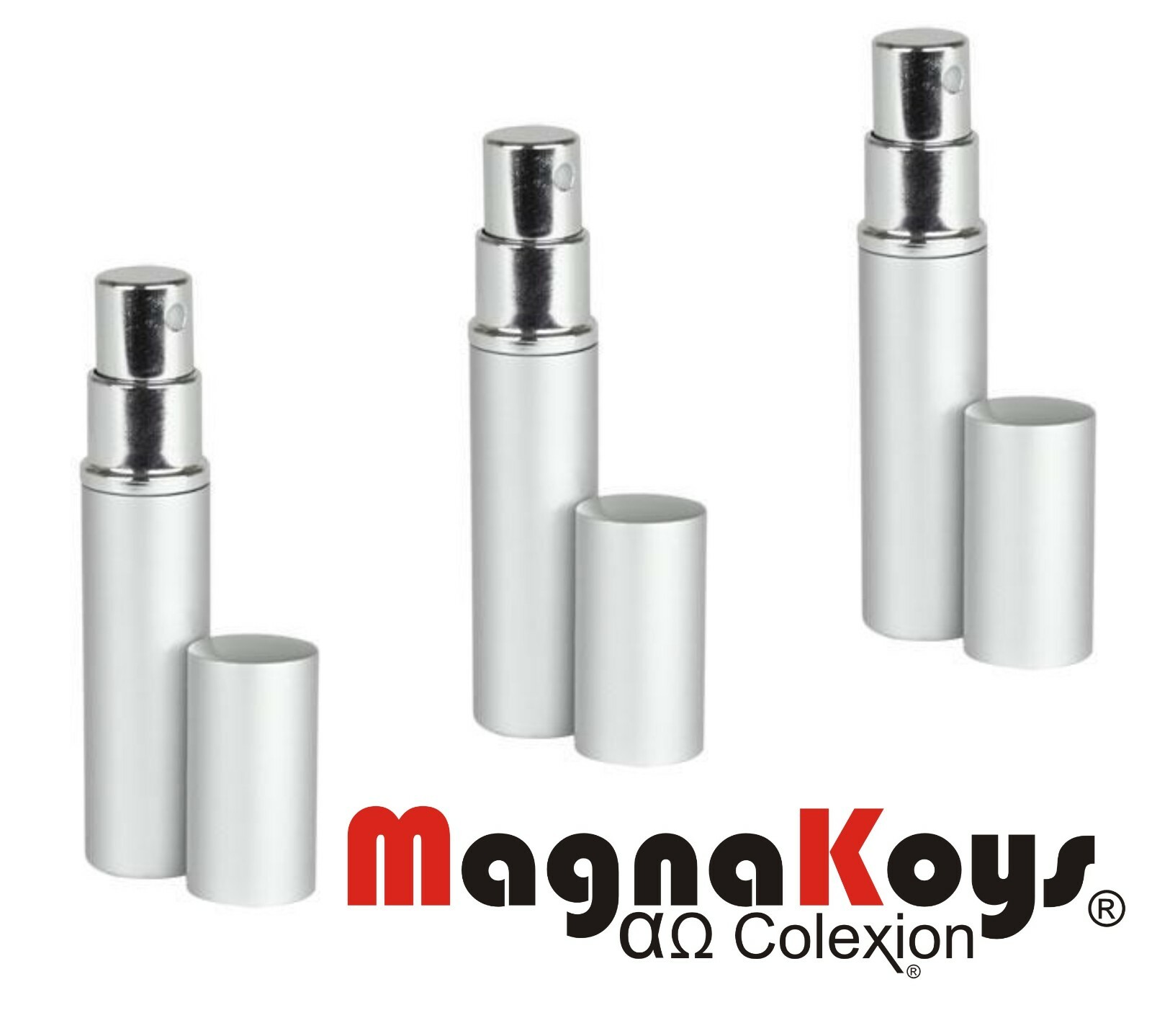 Silver Aluminum Perfume Atomizer Fine Mist Sprayer by MagnaKoys®