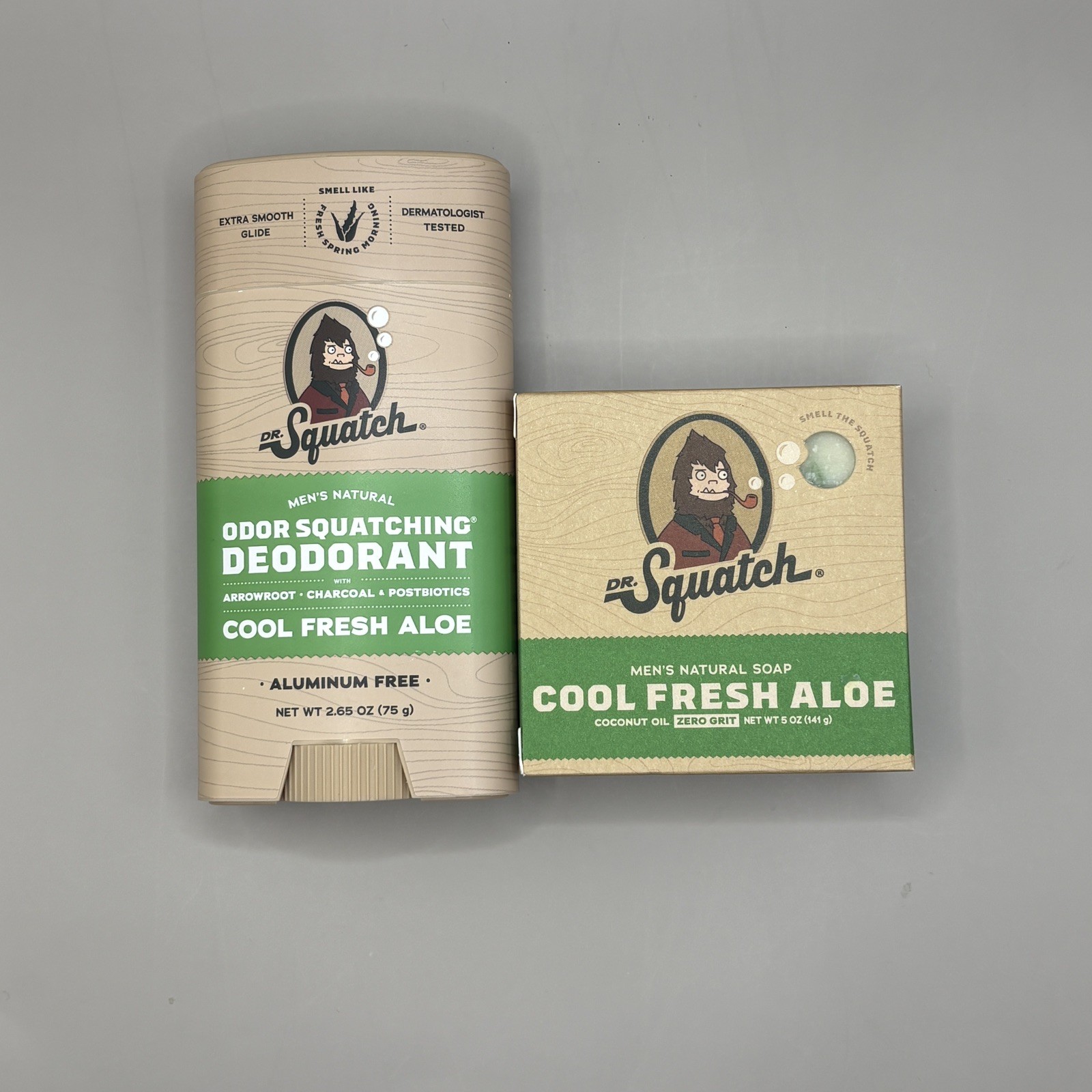 Dr. Squatch Cool Fresh Aloe Bundle Soap & Deodorant All Natural NEW