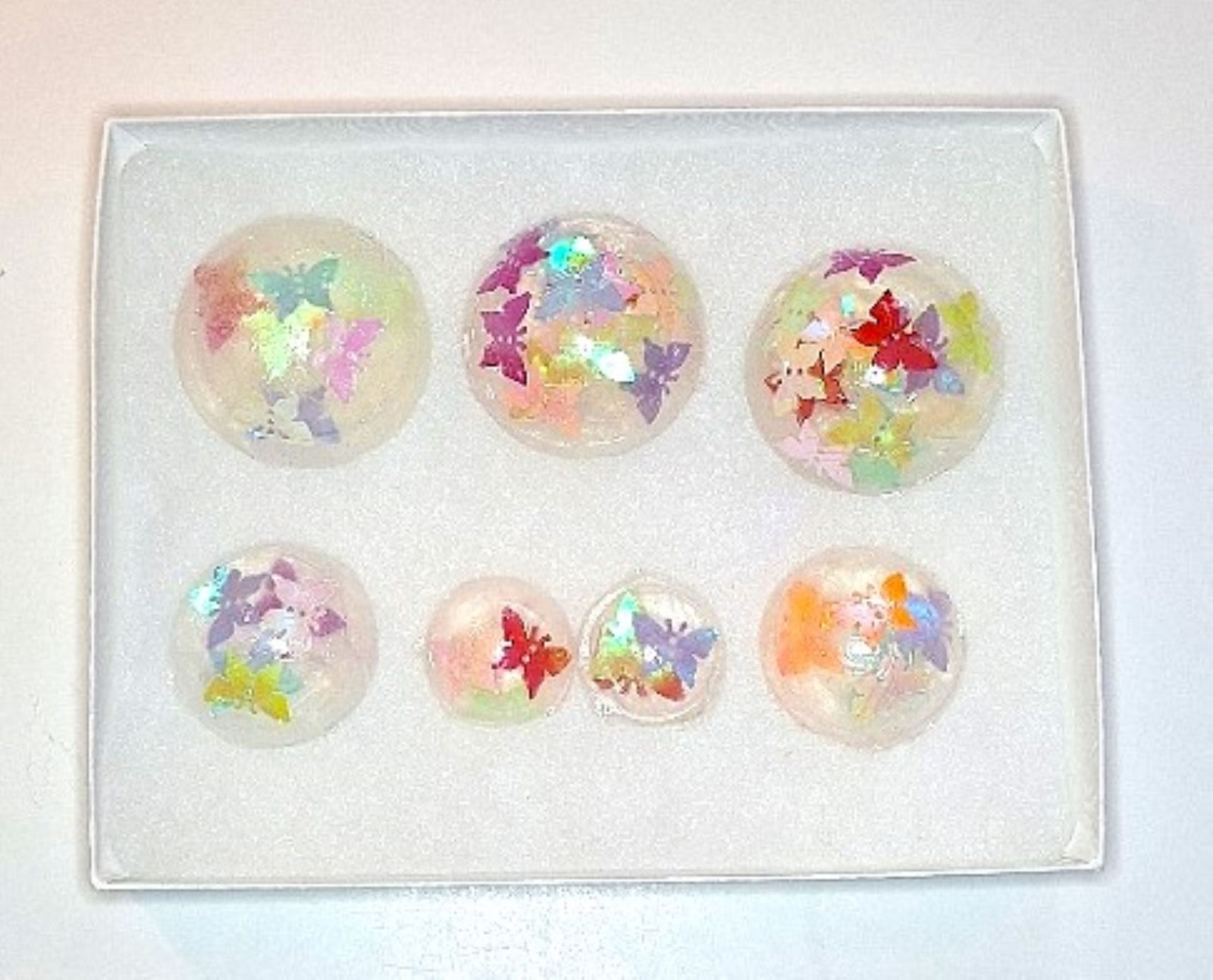Butterfly Botanical Soap Set 1 Pound Round Clear Vegan Glycerin Gift Set
