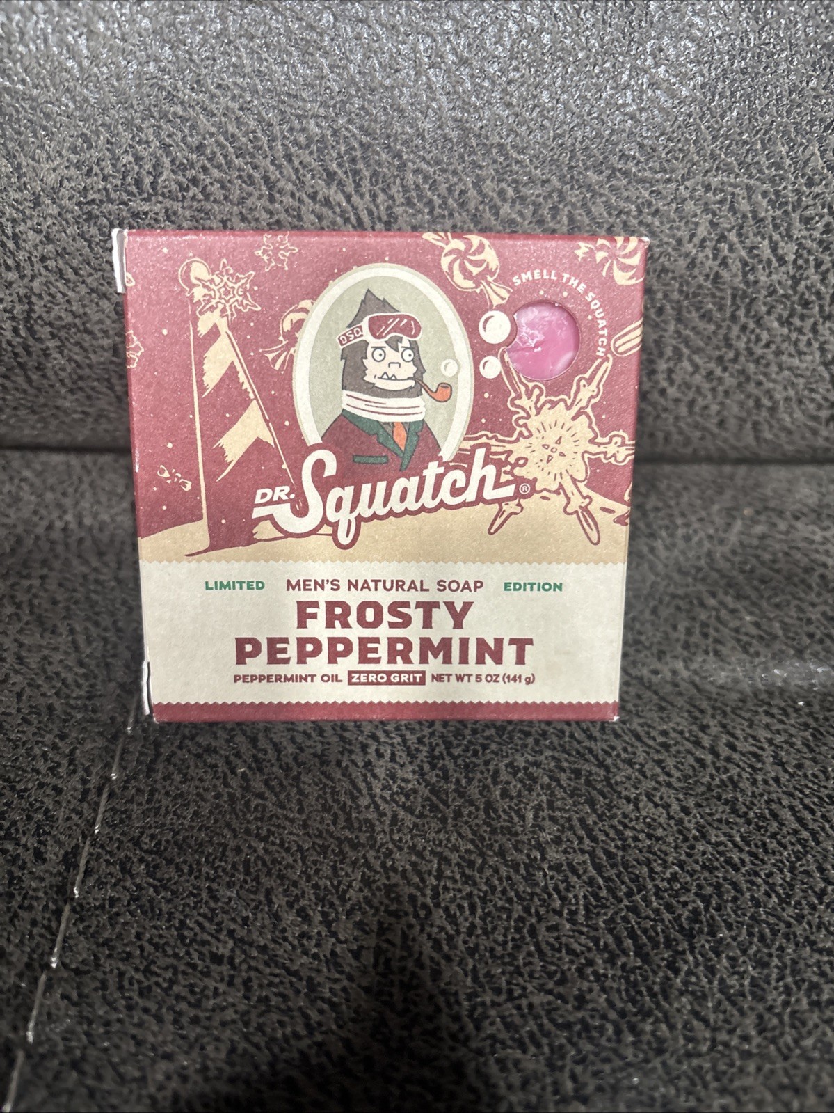 Dr. Squatch Holiday Frosty Peppermint Bar Soap – 5oz