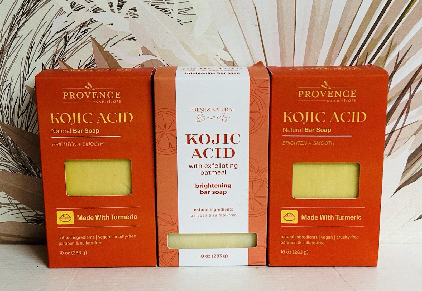 3-Pack Provence Essentials ~ Kojic Acid National Bar Soap with Turmeric 10 oz