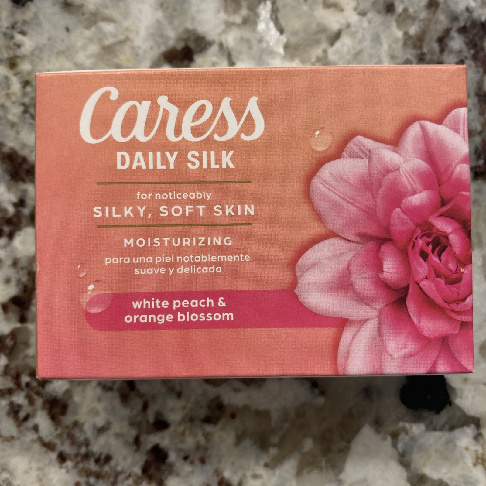 ORIGINAL-5 Caress Daily Silk Beauty Bars Soap White Peach & Orange Blossom 3.75