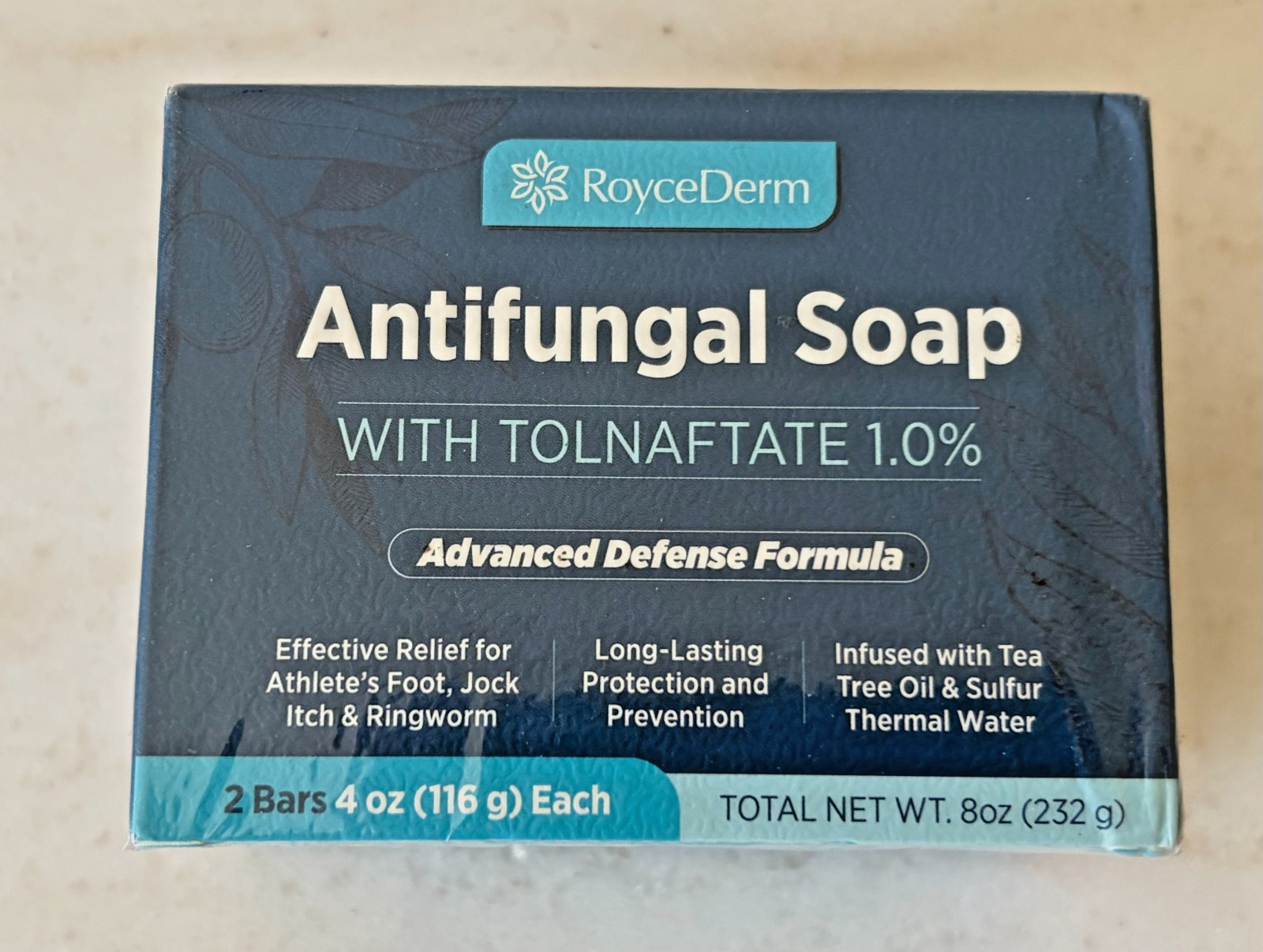 RoyceDerm ADVANCE DEFENSE Formula Antifungal Bar Soap 4 oz (2 Bar) Exp. 04/2028