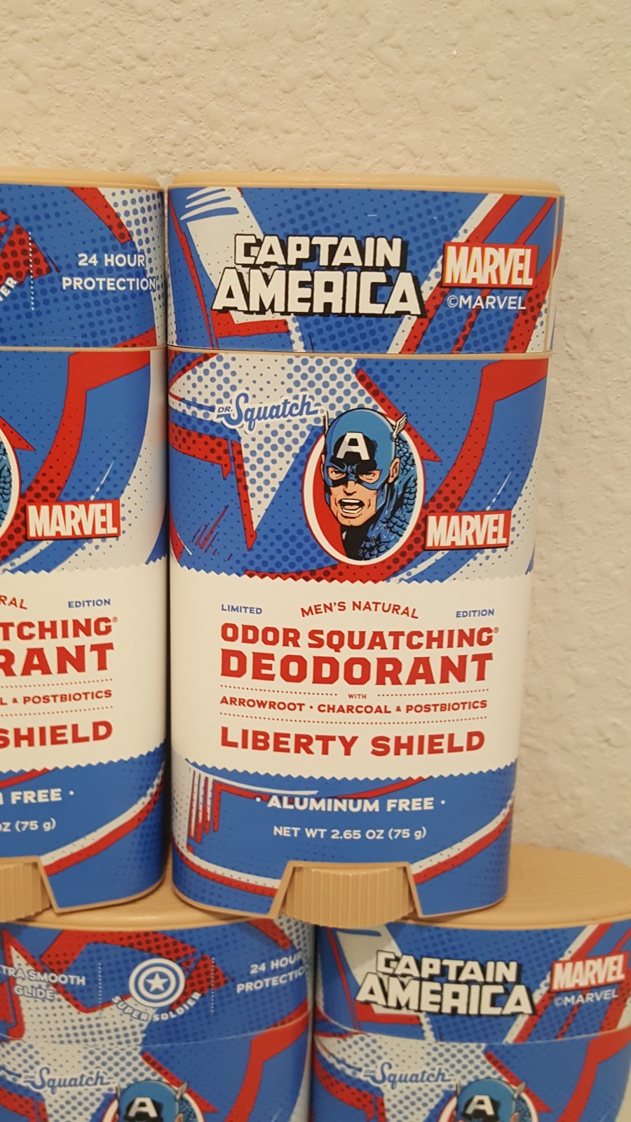 5 Pack – DR. Squatch Men’s CAP. MERICA Edition Deodorant 2.65 fl oz – Soap 5oz