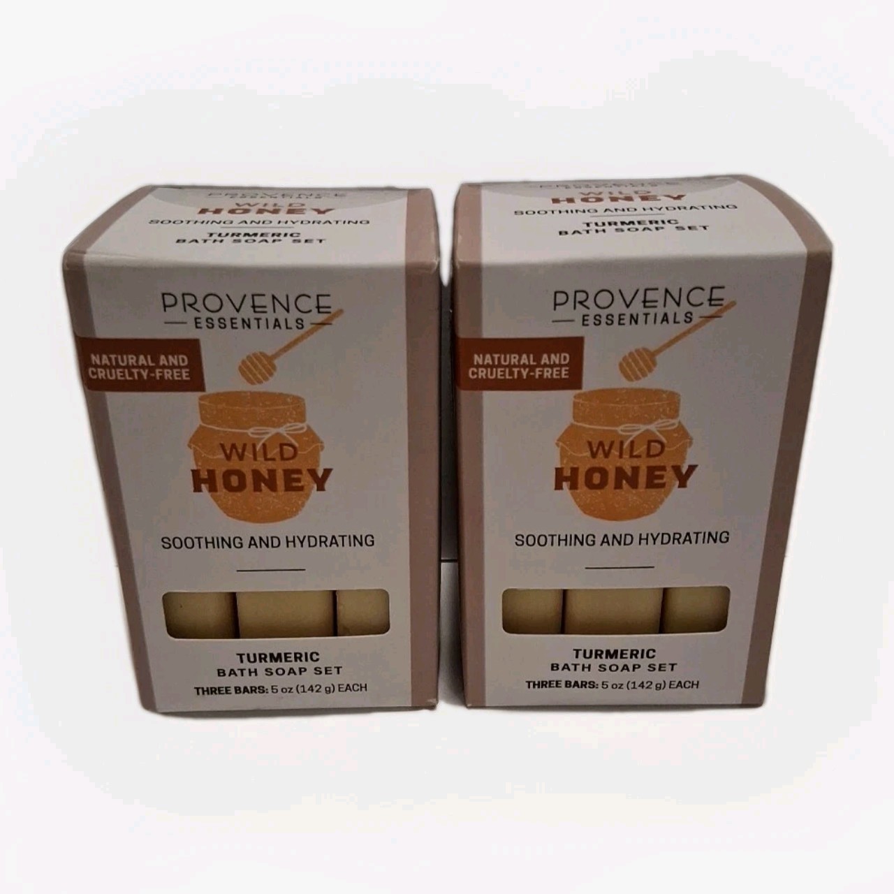 Provence Essentials Wild Honey Soothing & Hydrating (6) Bars Soap with Turmeric