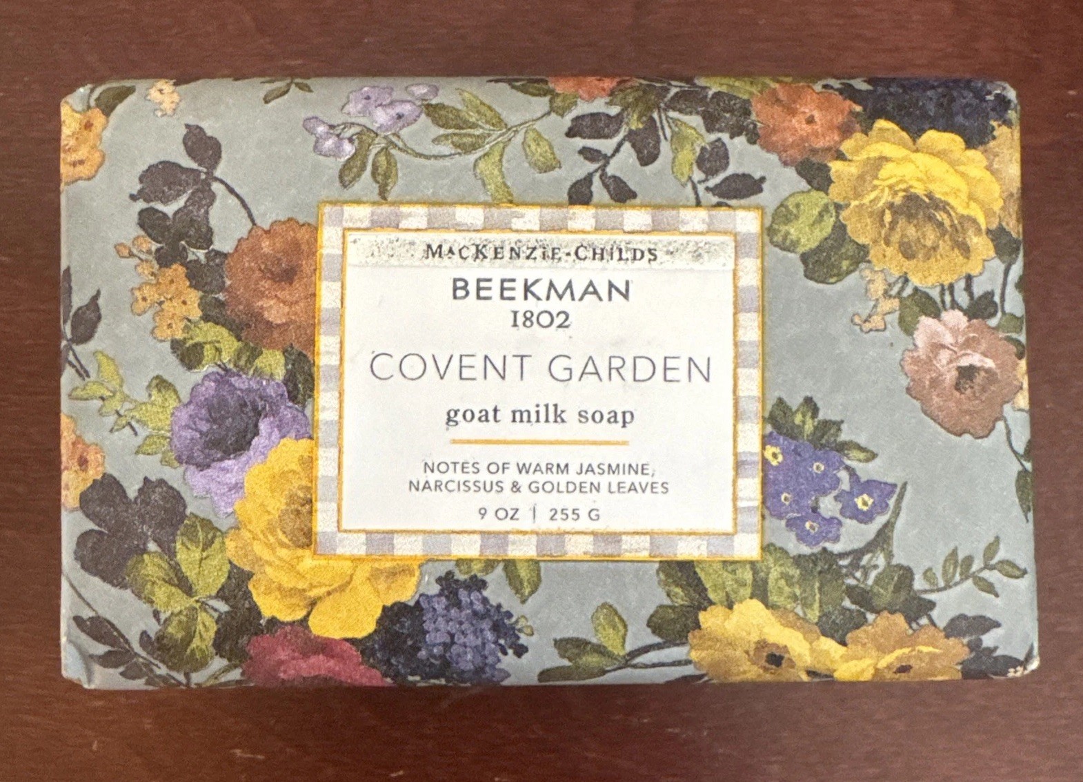 NEW Beekman 1802 x Mackenzie Childs Goat Milk Soap Covent Garden 9 oz Bar