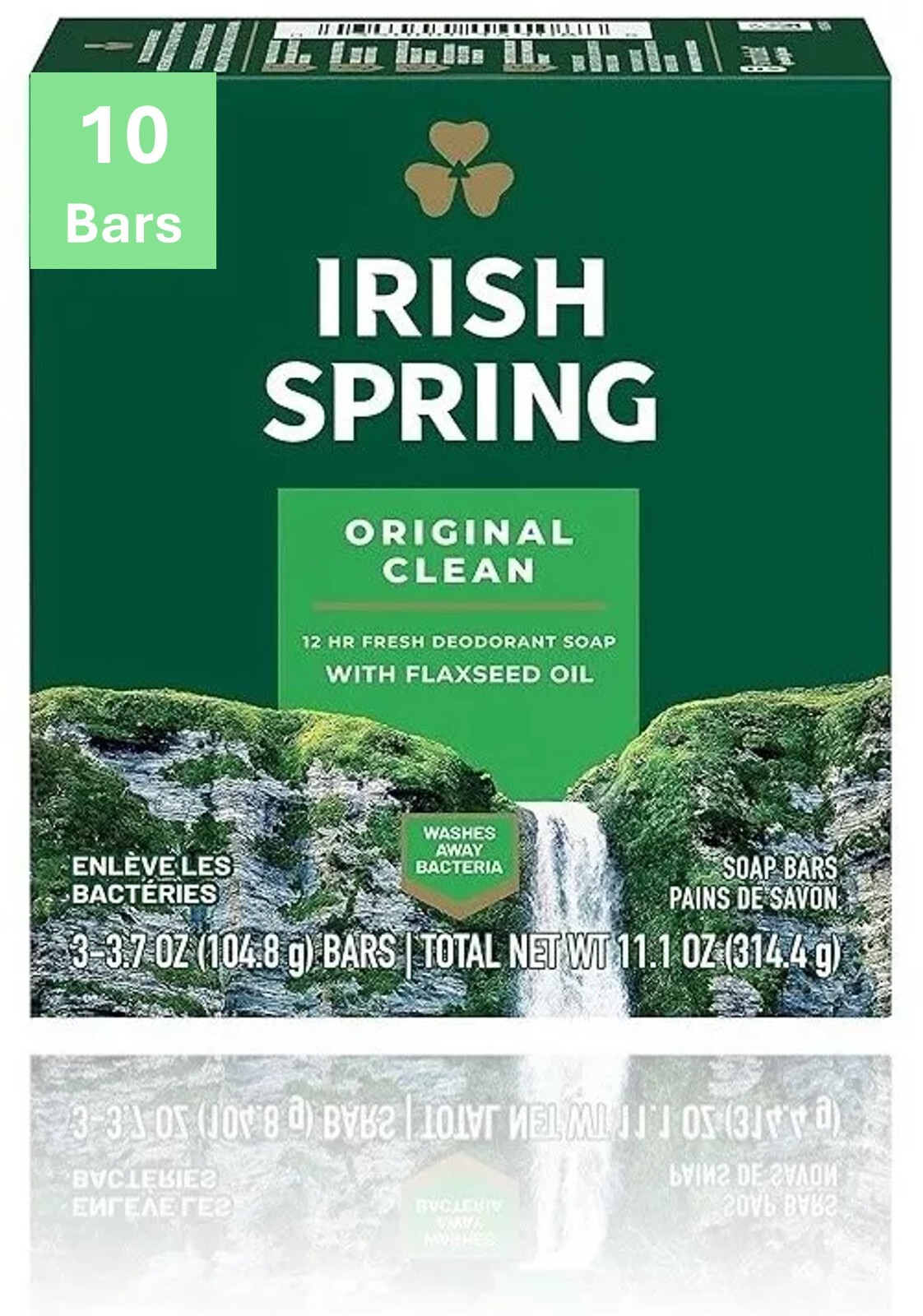 Irish Spring Bar Soap, Original Clean 4 oz. -10 bars