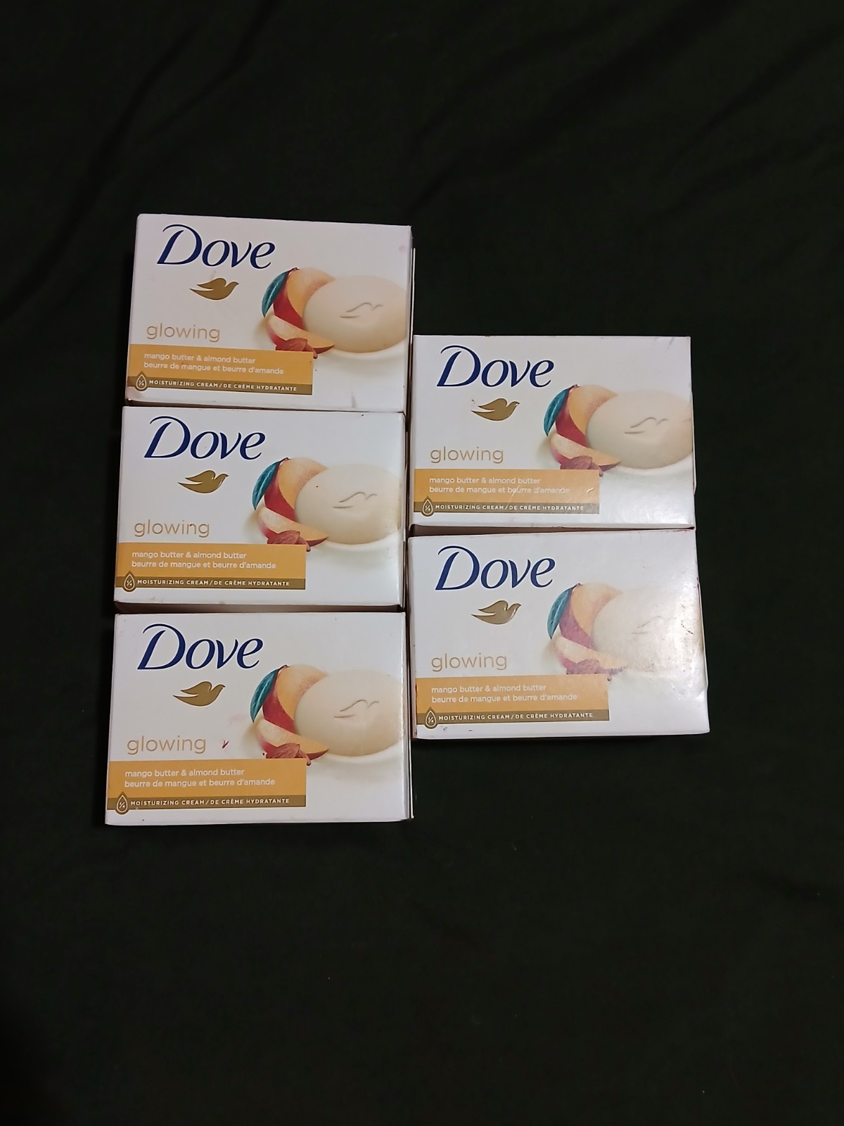 Dove Glowing Gentle Bar Soap, Mango/Almond Butter, 3.17 oz Each