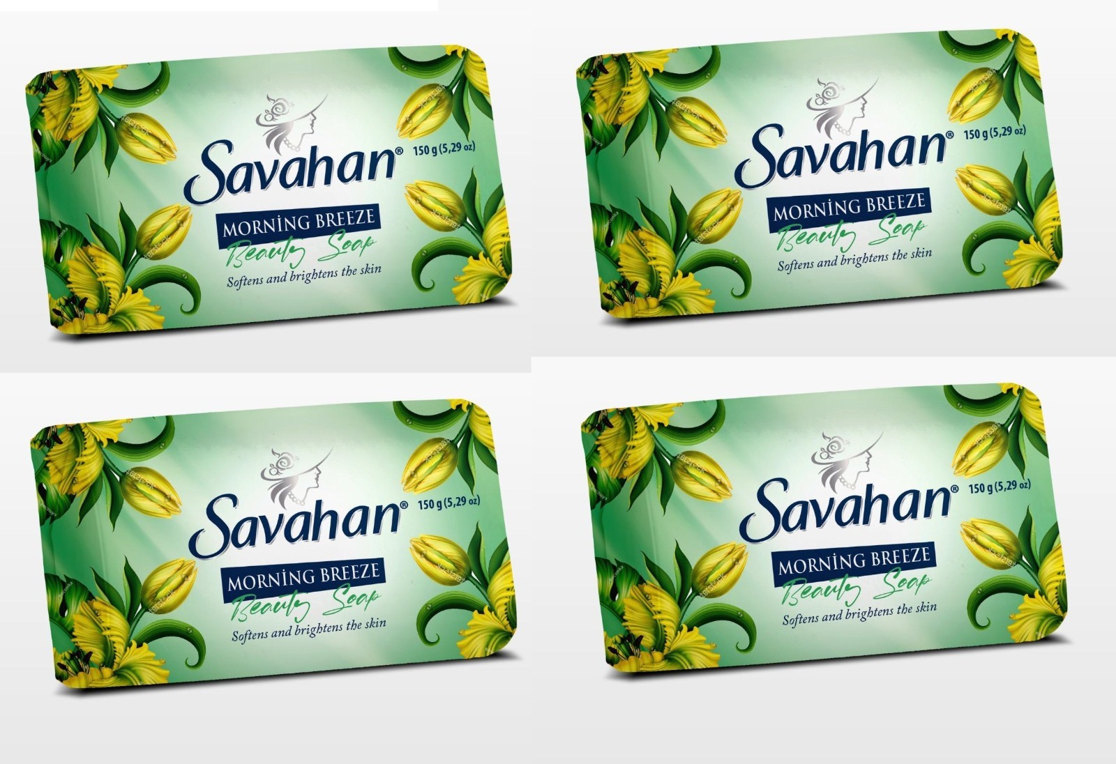 Savahan Smooth Touch Beauty Soap – Softens & Brightens – 4 Bars. 5.29 oz each.