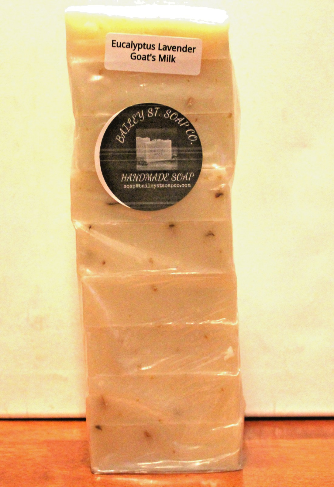 Eucalyptus Lavender Goat Milk Cold Processed handmade soap loaf, 9 precut bars