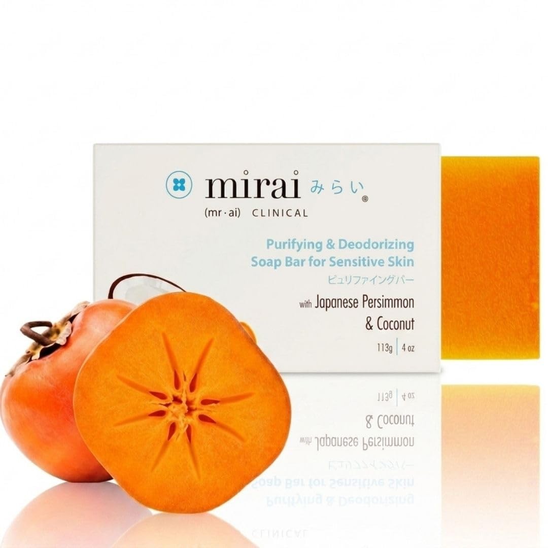 Mirai Clinical Persimmon Soap Bar for Body (100g) – Old 4 Ounce (Pack of 1)