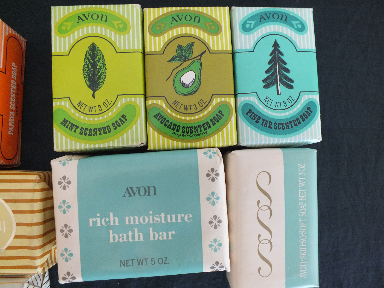 13 NOS Avon Asst BAR SOAP SSS Silk Honey Complexion Clear Oat skin vtg 1970s NIB