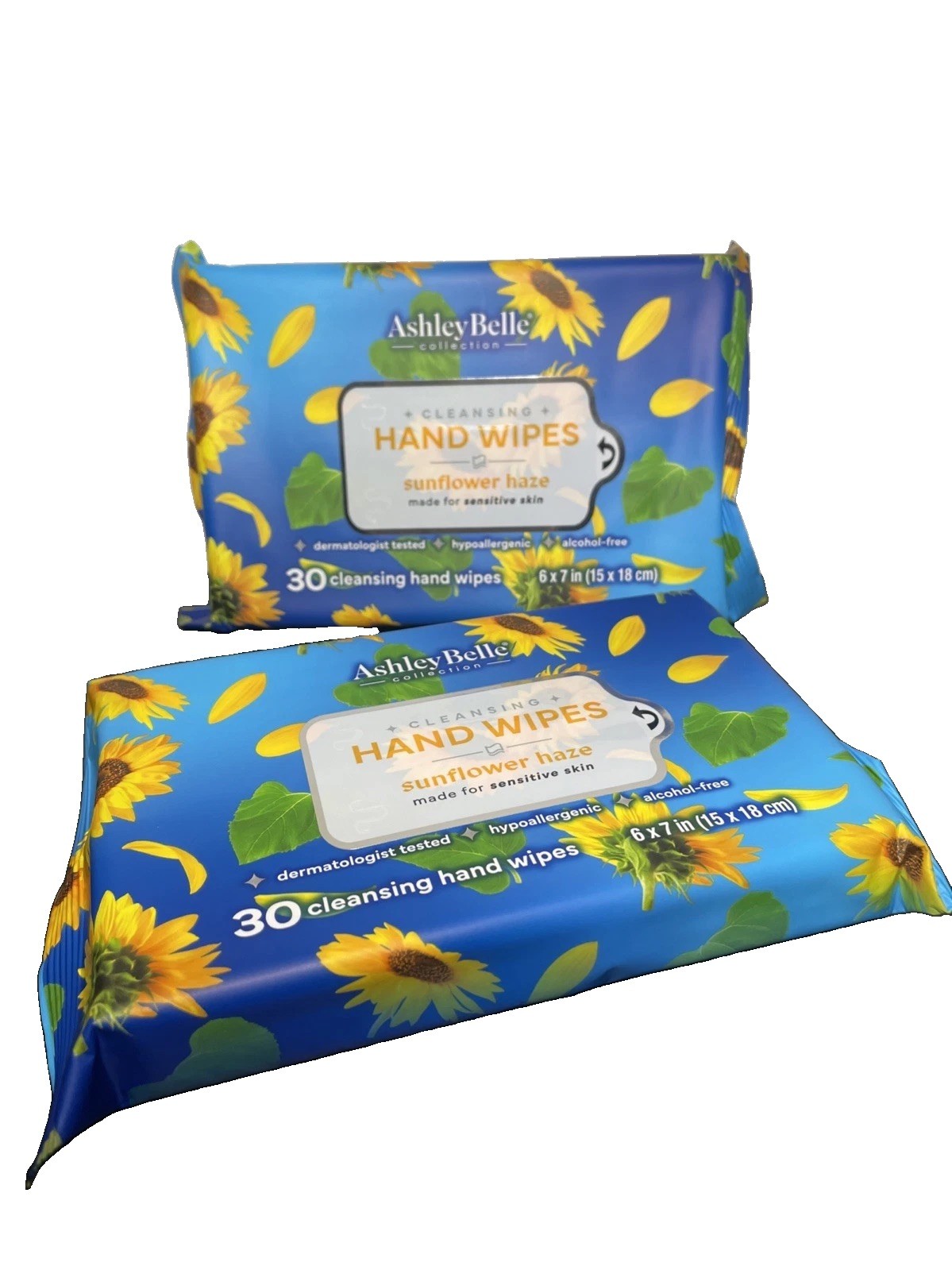 Lot Of 2 Ashley Belle Hand Wipes Sunflower Haze 60 Total New Free Shipping