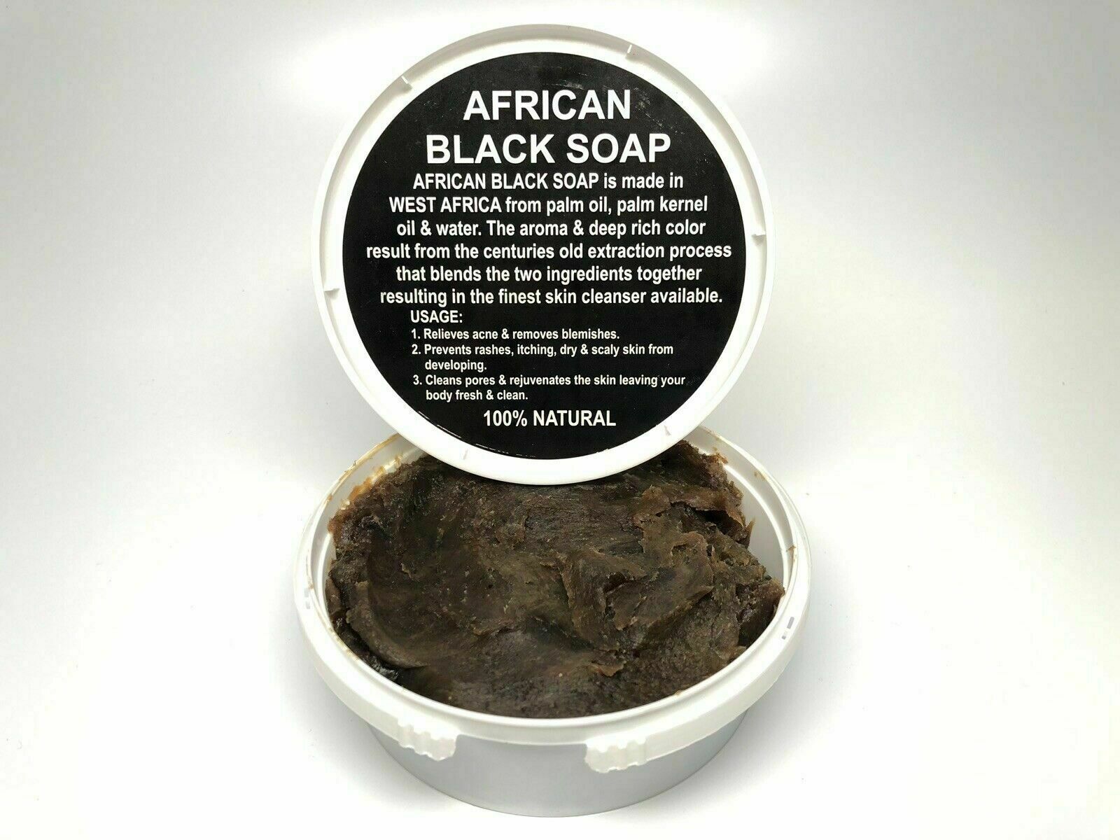 Raw African Black Soap, Liquid, Paste – 100% Pure Organic Natural Ghana ALL SIZE