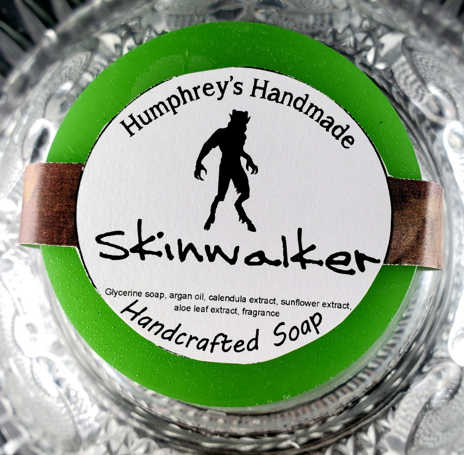 SKINWALKER Birchwood Oud Shave Soap Unisex Mens Beard Wash, Glycerin Argan Oil