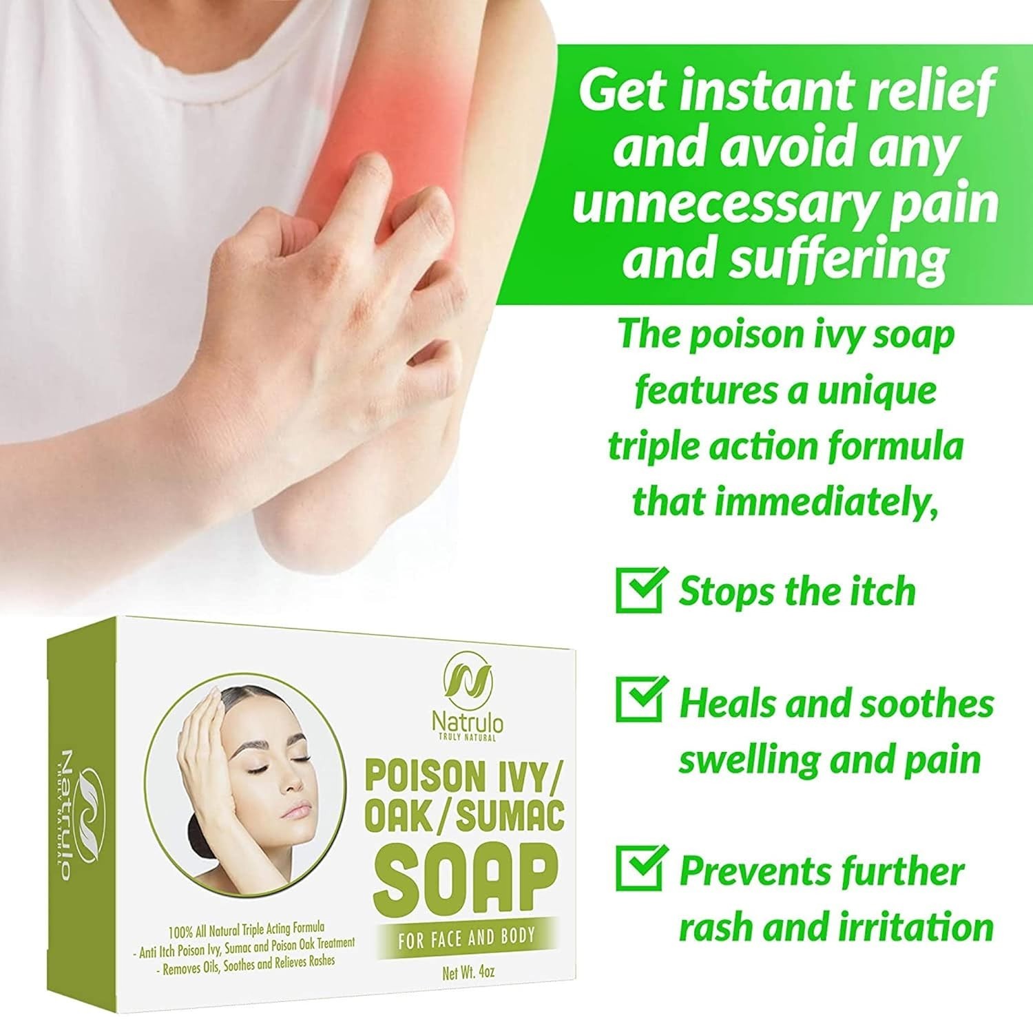 Poison Ivy Soap Bar – All Natural Poison Ivy Treatment – Anti-Itch Soap Skin …