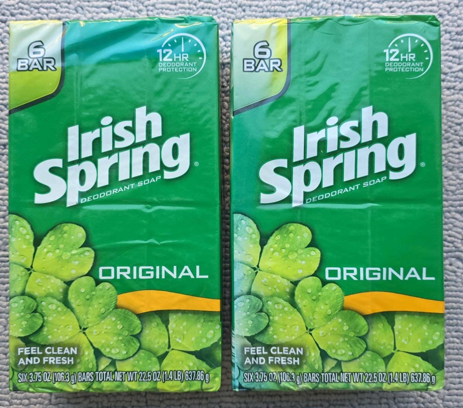 12 Irish Spring Original Aloe Deodorant Bar Soap 3.75 Oz Old Formula No Flax Oil