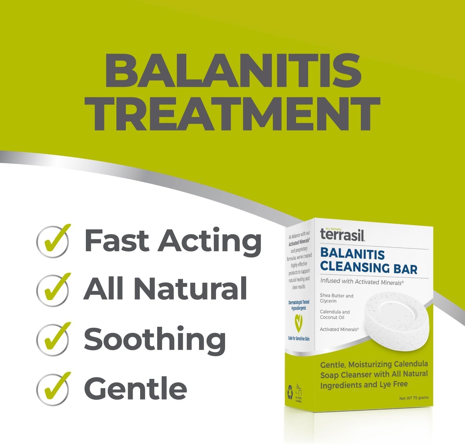Balanitis Soap for Men, Care & Relief from Balanitis Symptoms: Itch, Redness. Na