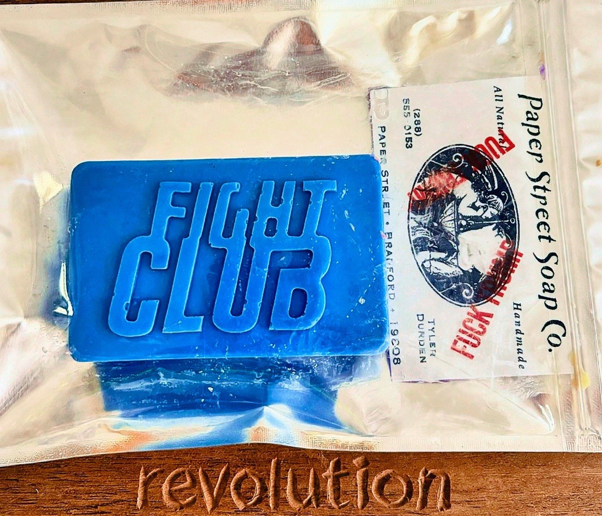 FIGHT CLUB SOAP BAR Official • V/GF / – Hand Made. Memorabilia Tyler Durden