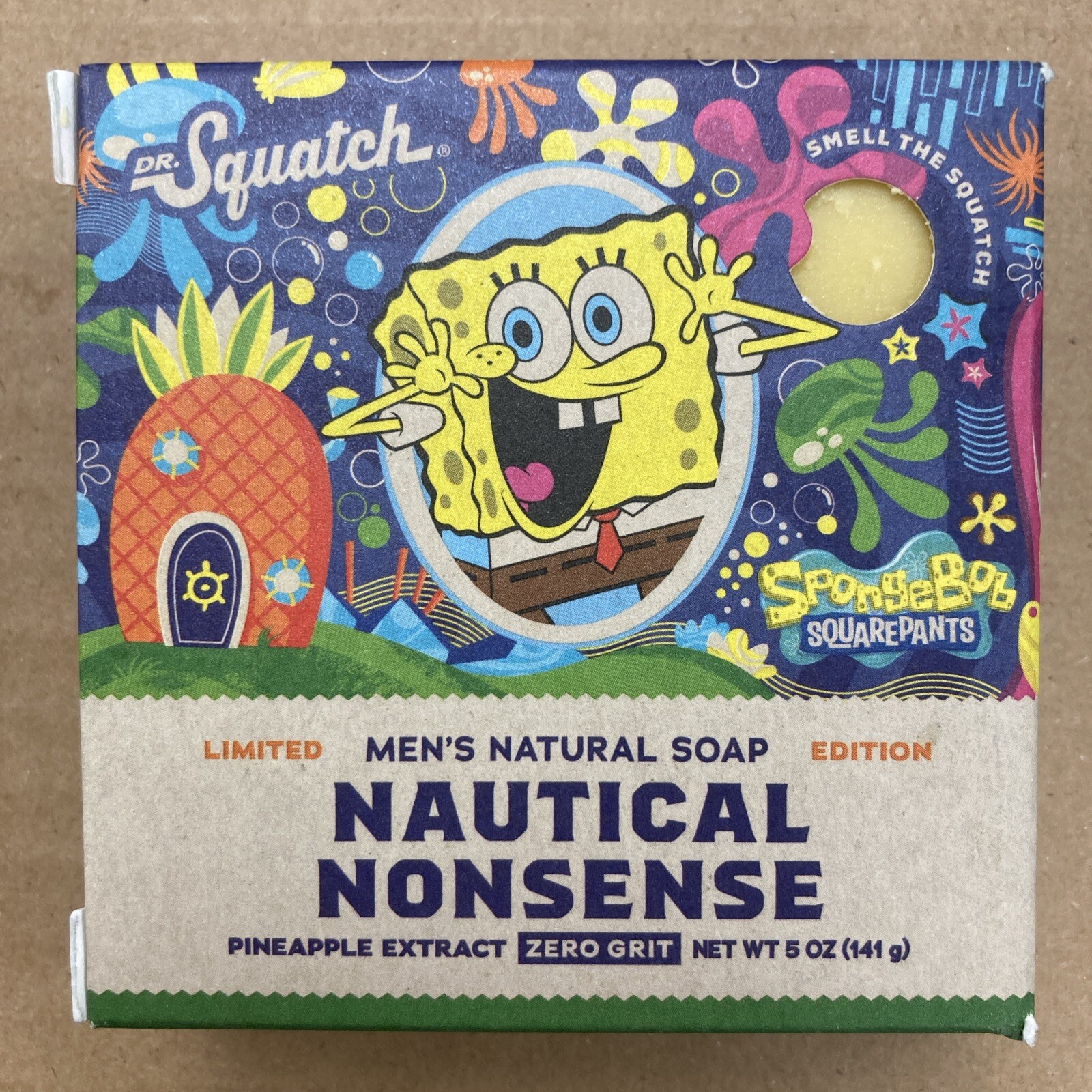 Dr. Squatch Limited Edition NAUTICAL NONSENSE Natural Soap Bar SpongeBob