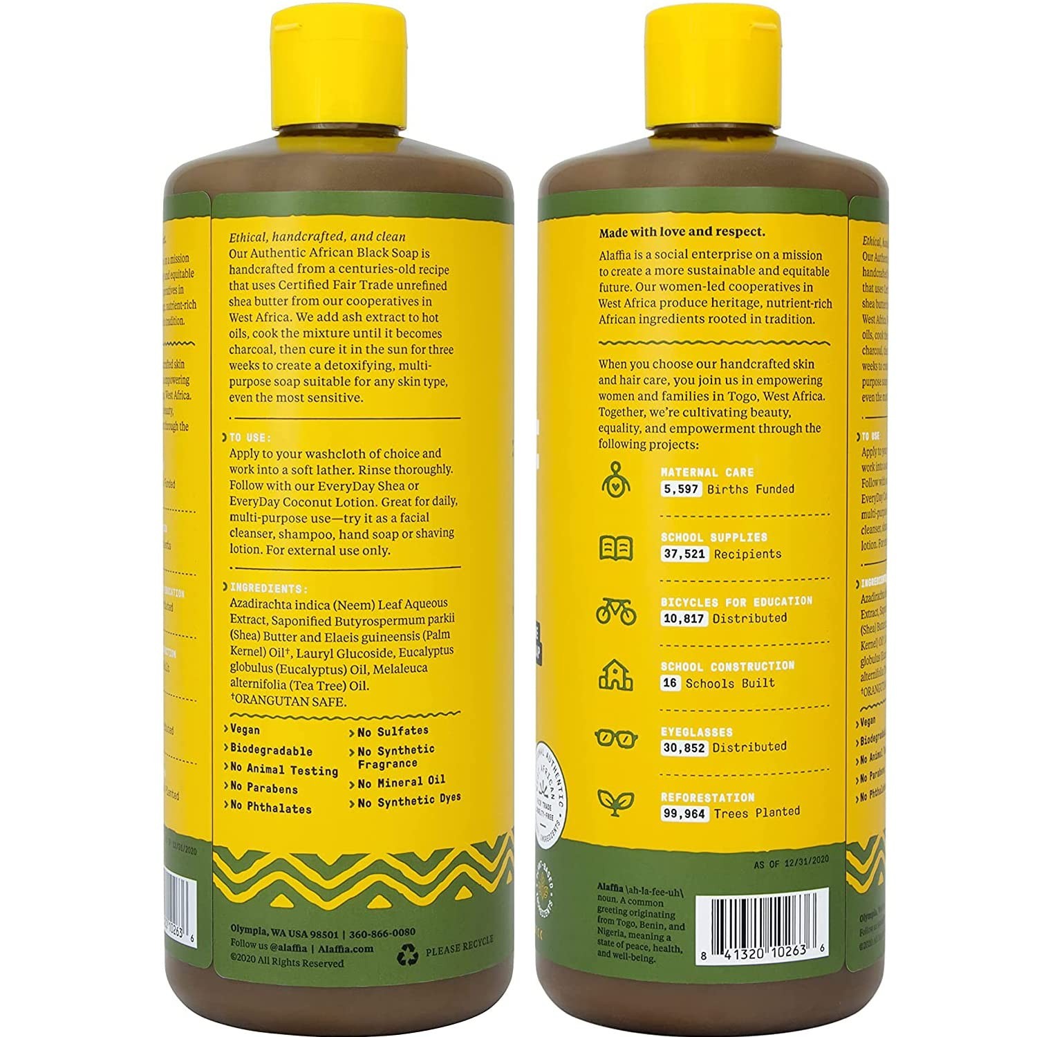 All-in-One African Black Soap, Eucalyptus Tea Tree