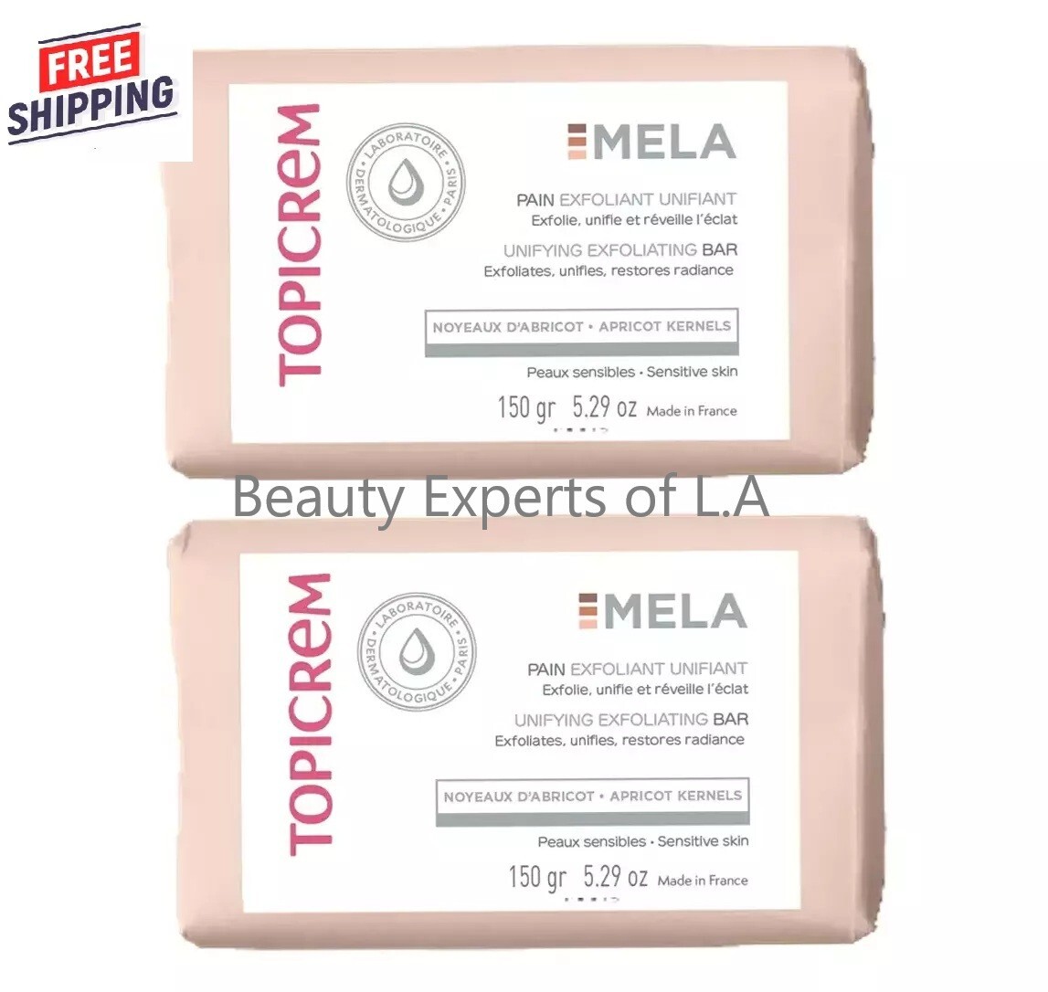 2 Pack Topicrem Mela Unifying Exfoliating Bar 150g Exp 11/2026