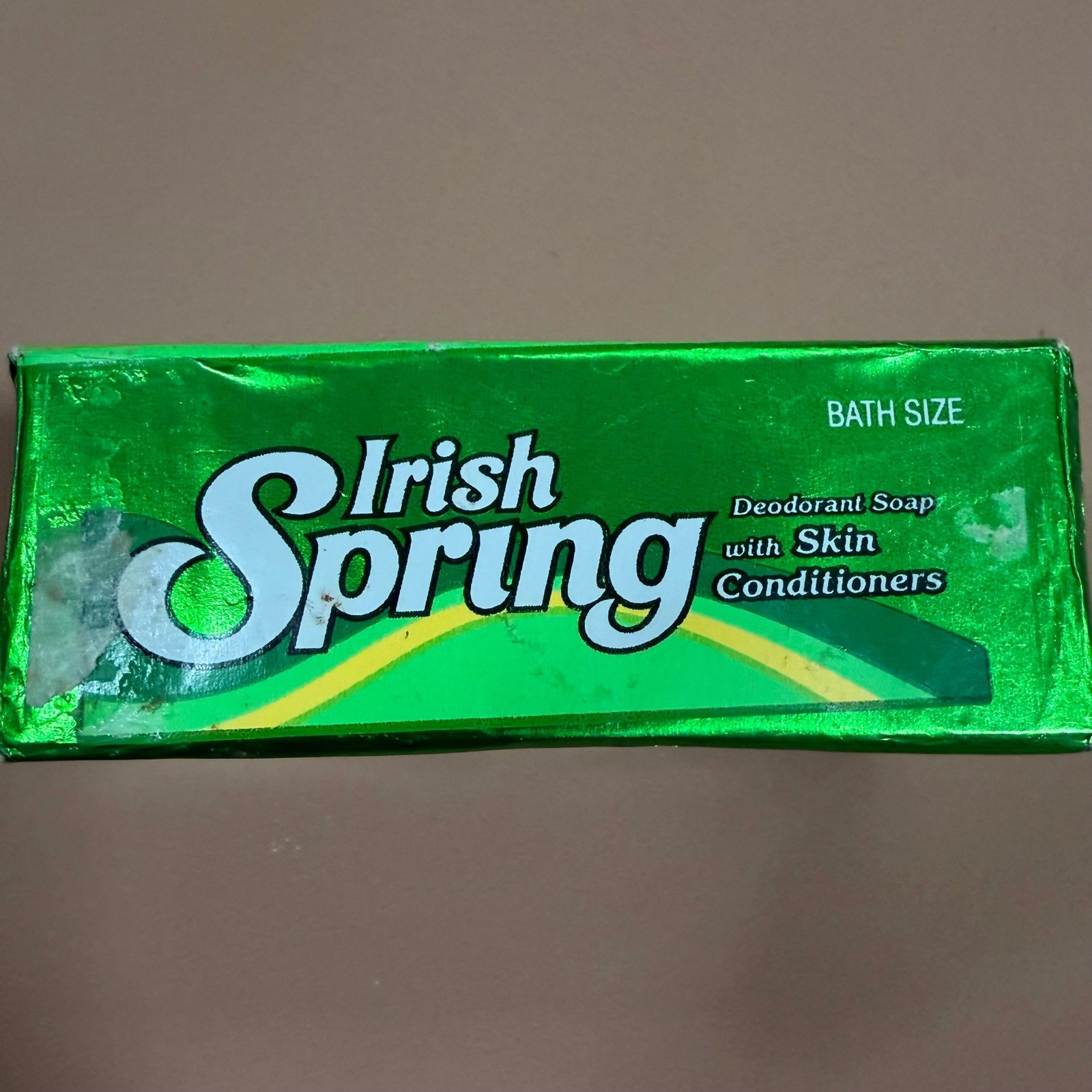 Vintage Irish Spring Deodorant Soap Bar 5oz Original Formula No Flaxseed Linseed